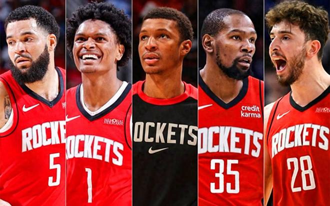 4进4出，火箭队升级14人豪阵冲冠！范乔丹重伤美媒晒休城3大挑战