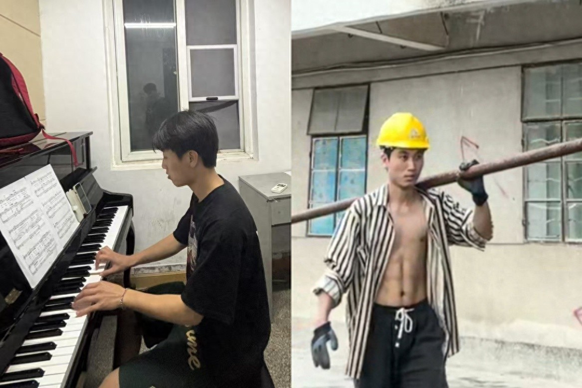 00后大学生拧螺丝送外卖,在工地抬钢筋练出腹肌,本人回应:想攒钱带爷爷奶奶进城游玩