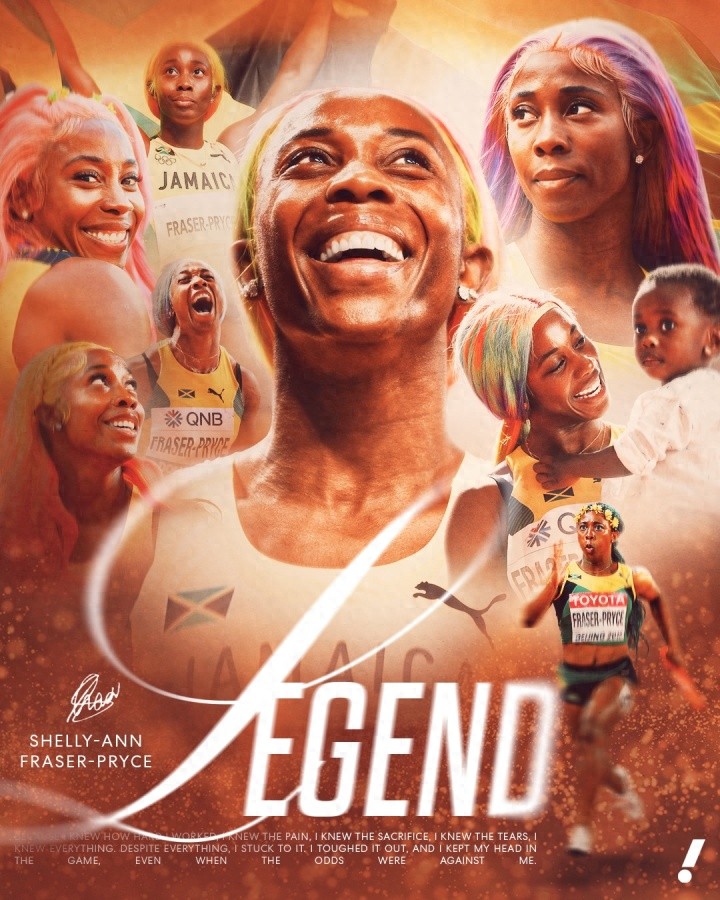 传奇谢幕！38岁牙买加女飞人弗雷泽退役，奥运三金+世锦赛十冠！