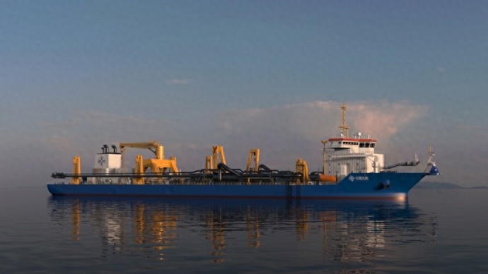 我国自主研发25000方等级超大型耙吸式挖泥船启动“铺龙骨”