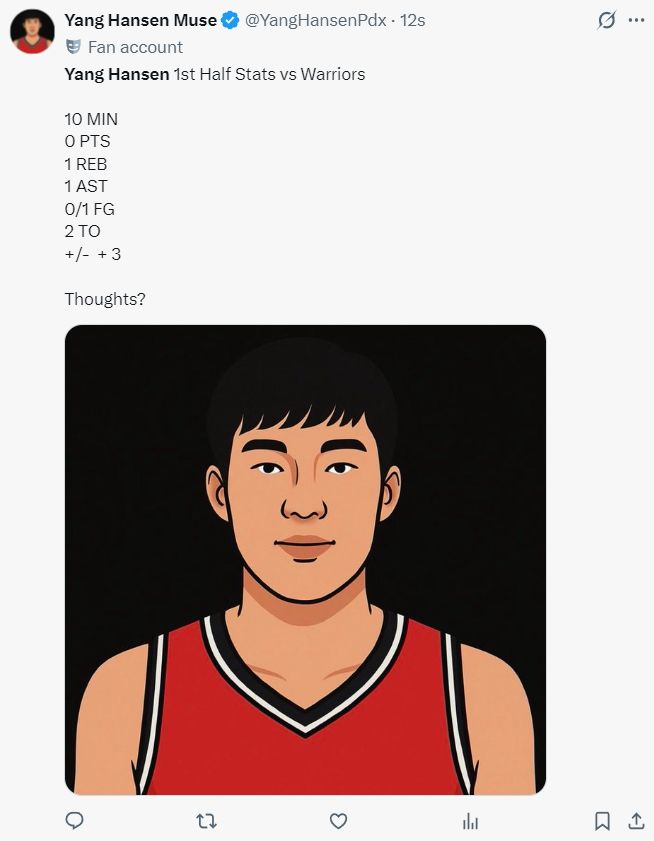 惨不忍睹!杨瀚森首秀4分6犯规4失误 防守软肋尽显媒体人建议减重