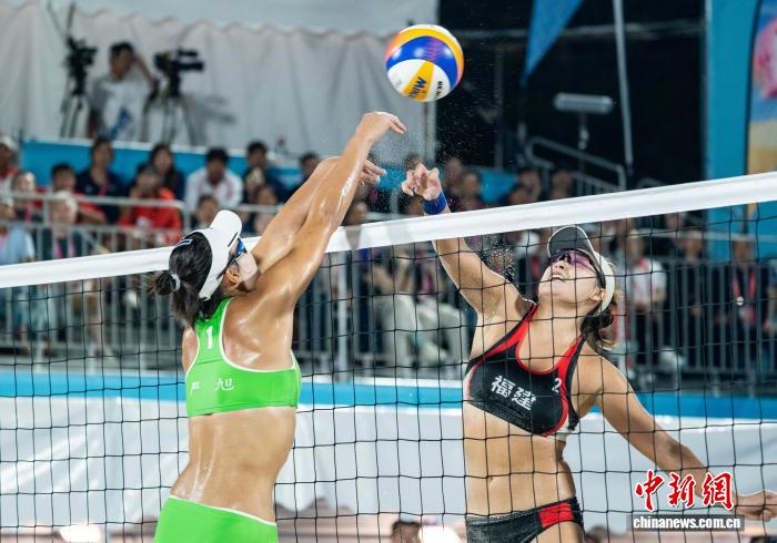 (粤港澳全运会)香港赛区首金产生 福建组合女子沙排夺冠