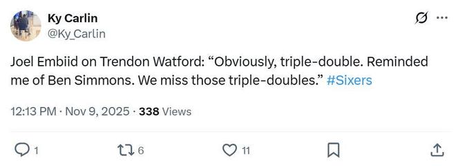 落选秀20+17+10破纪录!76人2年520万又淘到宝 恩比德也认清现实