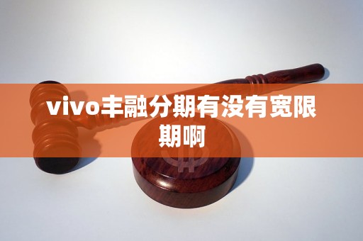 vivo丰融分期有没有宽限期啊