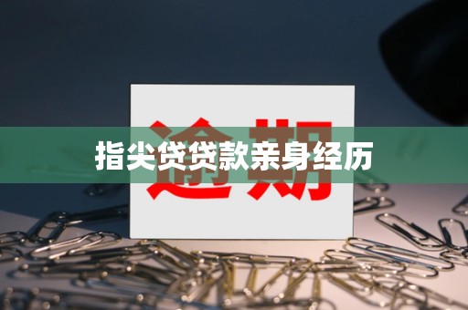 指尖贷贷款亲身经历