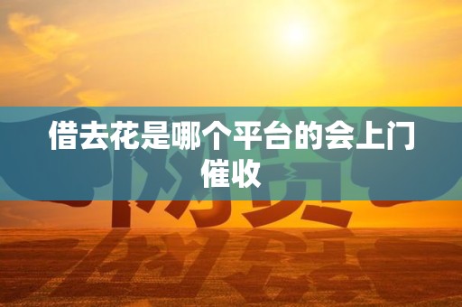 借去花是哪个平台的会上门催收