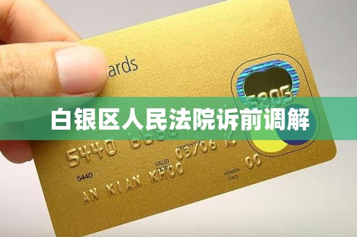 白银区人民法院诉前调解