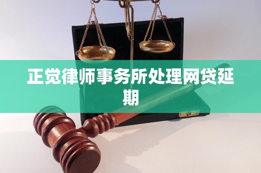 正觉律师事务所处理网贷延期