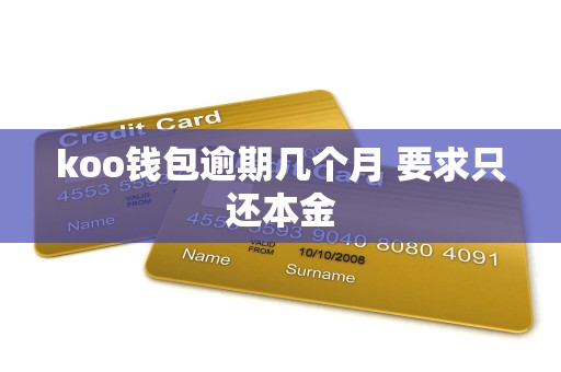 koo钱包逾期几个月 要求只还本金