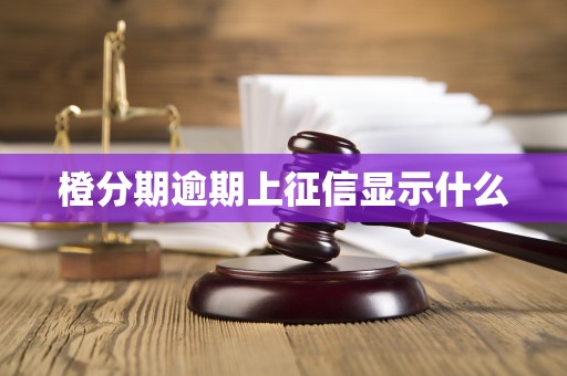 橙分期逾期上征信显示什么