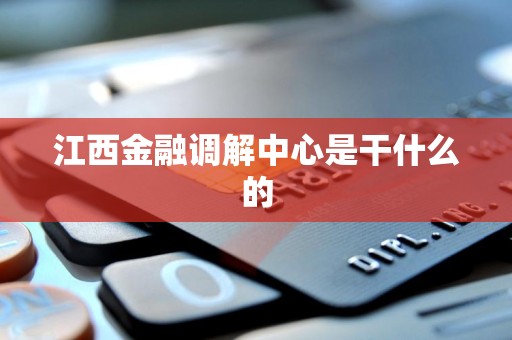 江西金融调解中心是干什么的