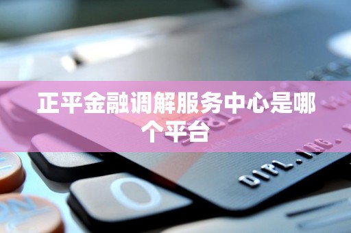 正平金融调解服务中心是哪个平台