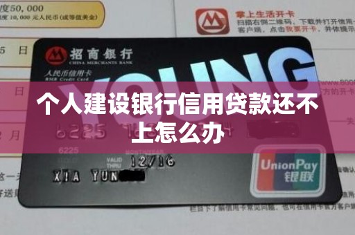 个人建设银行信用贷款还不上怎么办