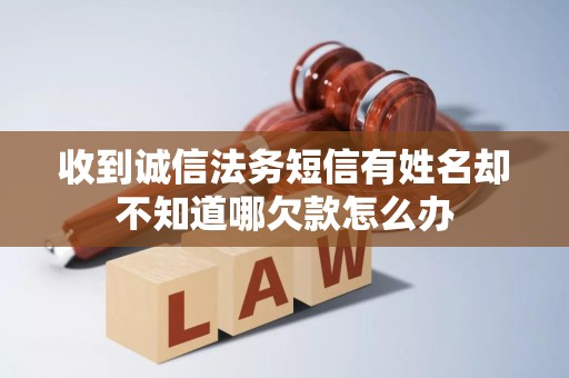 收到诚信法务短信有姓名却不知道哪欠款怎么办