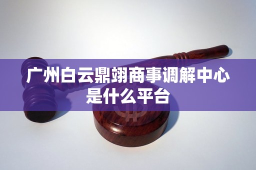 广州白云鼎翊商事调解中心是什么平台