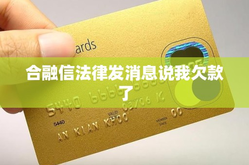合融信法律发消息说我欠款了