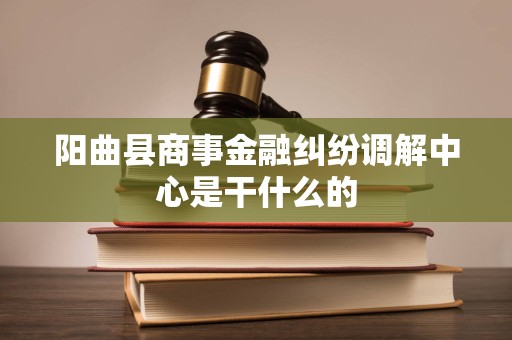 阳曲县商事金融纠纷调解中心是干什么的