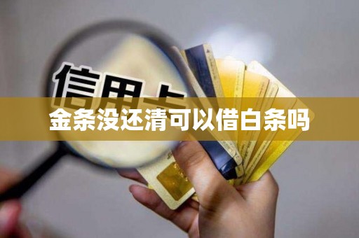 金条没还清可以借白条吗