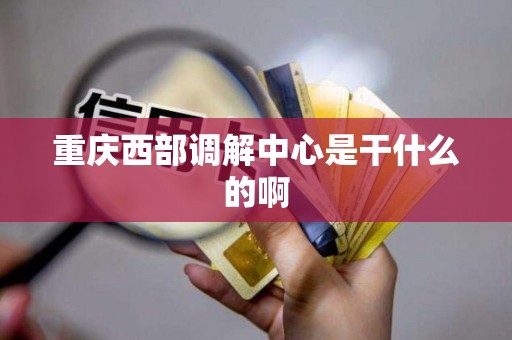 重庆西部调解中心是干什么的啊