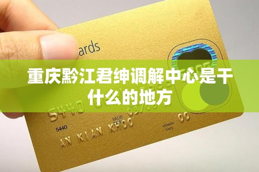 重庆黔江君绅调解中心是干什么的地方