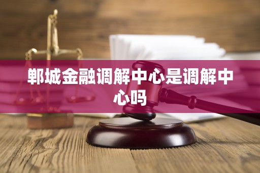 郸城金融调解中心是调解中心吗