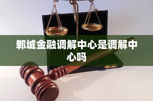 郸城金融调解中心是调解中心吗