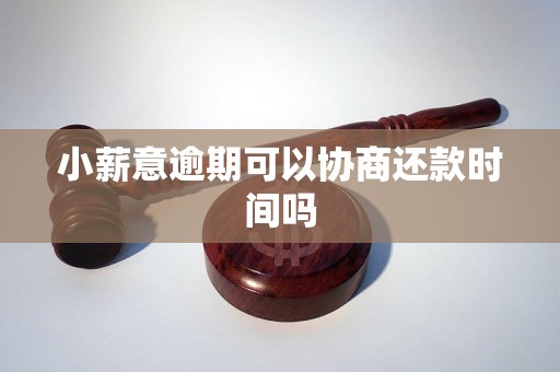 小薪意逾期可以协商还款时间吗