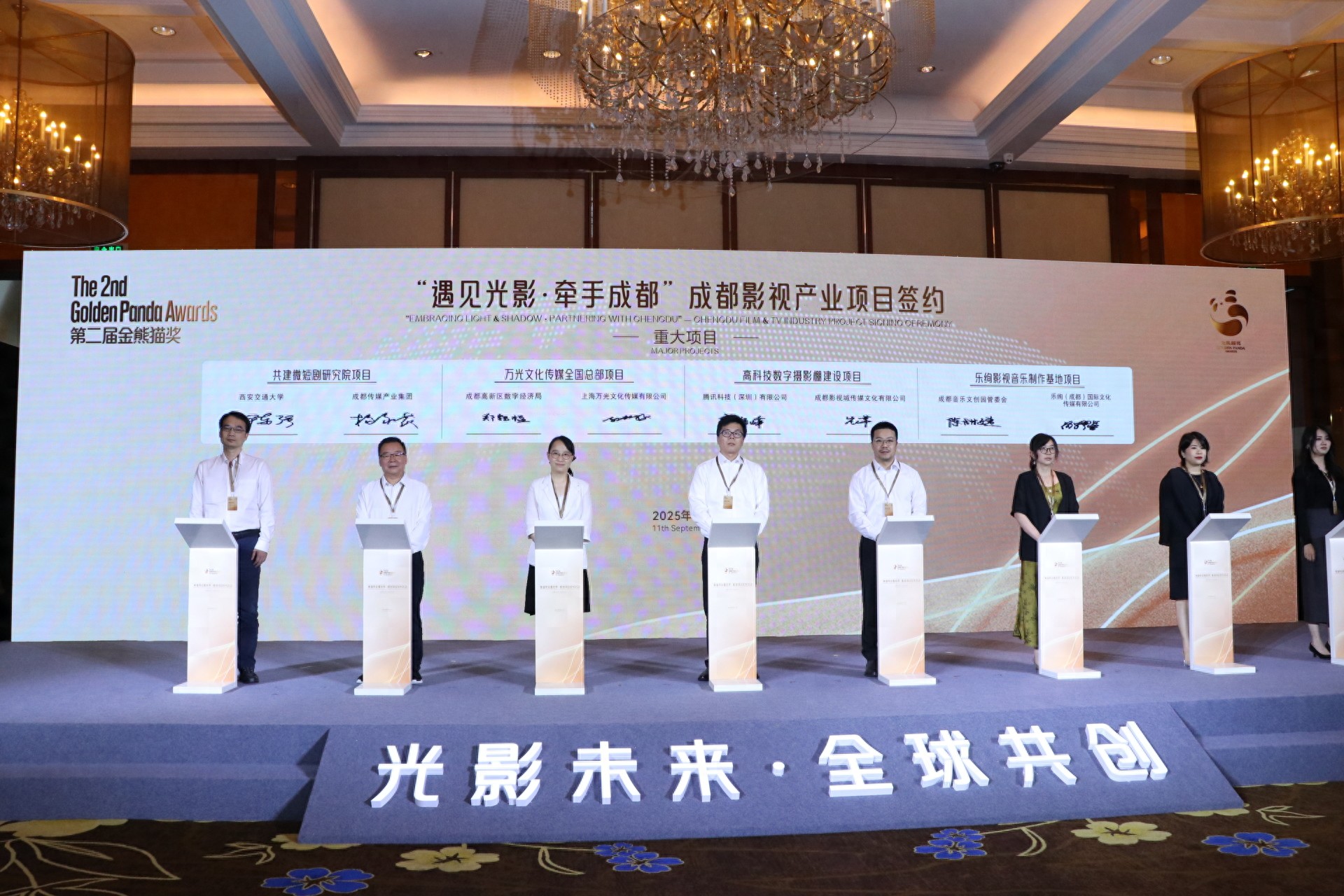 金熊猫奖搭台 成都影视城签约多个项目