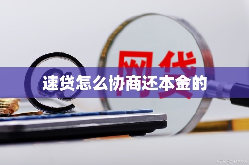 速贷怎么协商还本金的