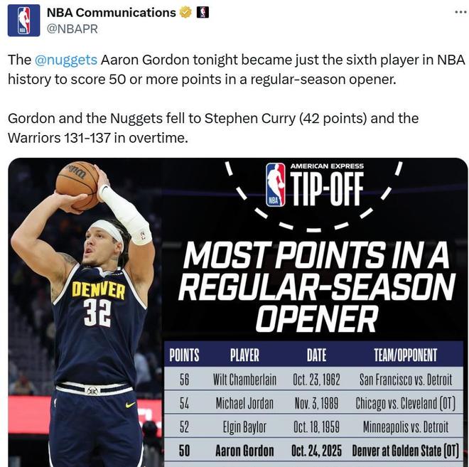 三分11中10,独揽50分仍输球!三人毁戈登生涯之夜2换1交易要亏本