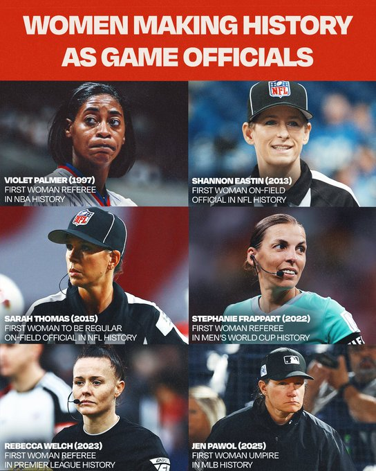 这个百年体育联盟,终于等来了首位女性裁判
