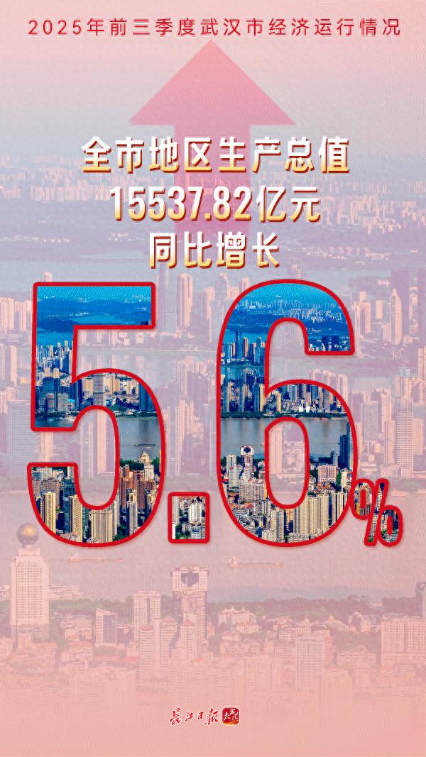 刚刚，武汉2025年前三季度GDP公布