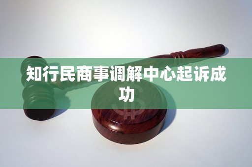 知行民商事调解中心起诉成功
