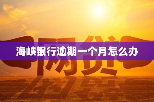 海峡银行逾期一个月怎么办