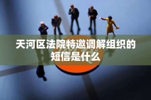 天河区法院特邀调解组织的短信是什么