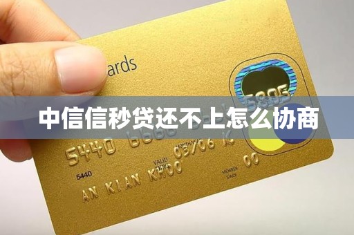中信信秒贷还不上怎么协商