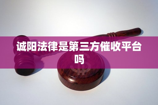 诚阳法律是第三方催收平台吗