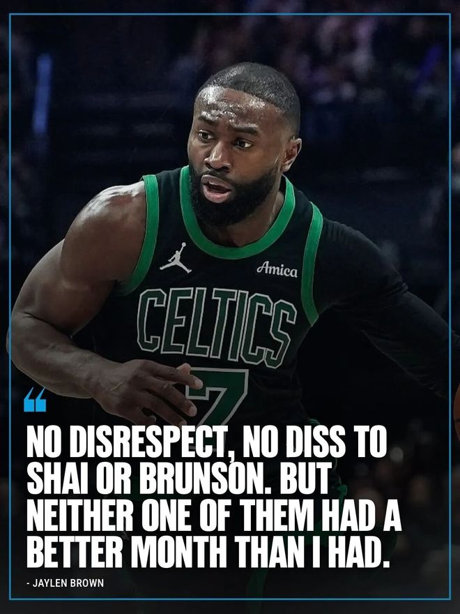 被低估了!布朗vs布伦森,谁更值得月最佳?