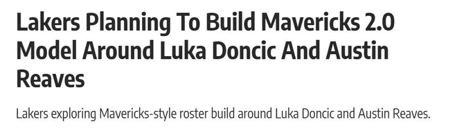 詹姆斯最可能回骑士!湖人复刻独行侠2.0:围绕东契奇里夫斯建队