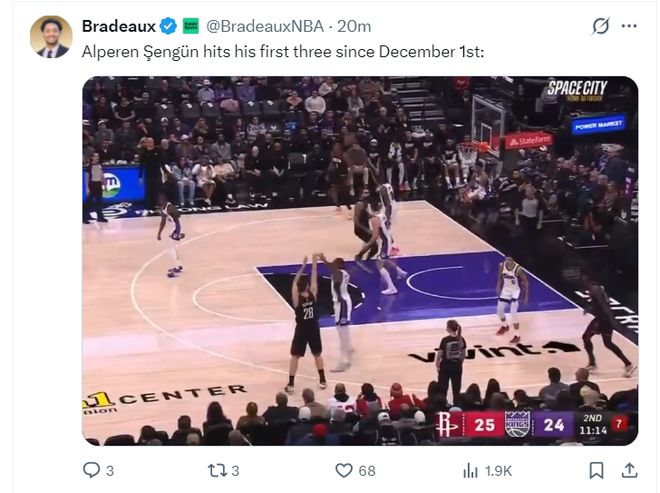 火箭输西部垫底吞三连败!申京复出难阻掉入附加赛 KD交易没赢?