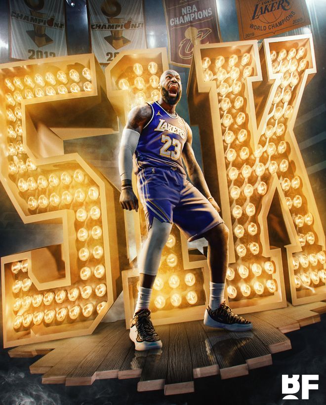 51000分里程碑！美媒再赞勒布朗GOAT 41岁后场均25.6+7.2+7.2超猛