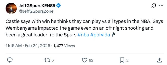 轰21+17+4+6帽,文班掀翻联盟第一破纪录!马刺时隔7年再拿9连胜