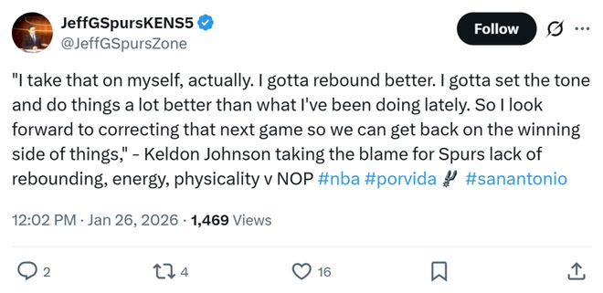 大爆冷!文班16+16外线哑火输锡安 马刺不敌倒数第一暴露3大问题